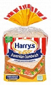 Хлеб Сэндвичный Пшеничный с отрубями 515гр пакет Харрис