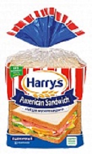 Хлеб Сэндвичный Пшеничный 470гр пакет Харрис