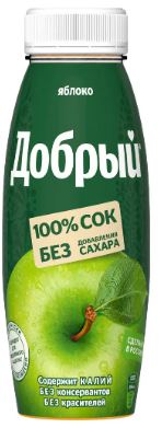 Сок Добрый Яблочный 0.33л пэт