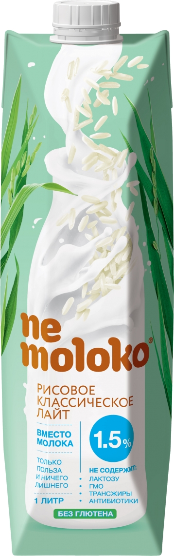 Напиток Немолоко рисовый классический лайт 1л т/п