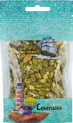 Семена тыквы очищенные жареные соленые Семушка 50гр крафт