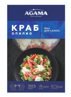 Краб Опилио салатное мясо в/м 200г Агама в/п+карт