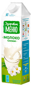 Молоко Соевое 1л т/п Здоровое Меню