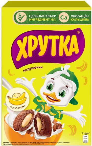 Завтрак Хрутка Подушечки Банан 220гр к/кор
