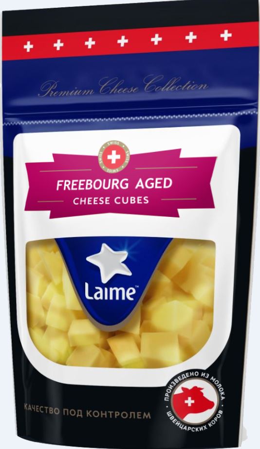 Сыр Лайме Фрибург выдержанный кубики 53% 125гр д/п БЗМЖ