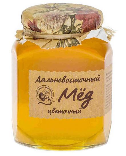 Мед цветочный гречишный 500г ст/б Кедров Бор