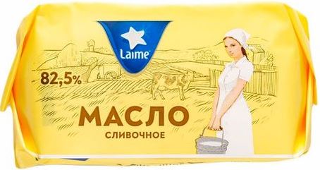 Масло сладко-сливоч Лайме 82.5% 180г э/л Фабрика ПК БЗМЖ