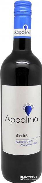 Вино Аппалина Мерло красное сладкое  б/а 0.5% 0.75л ст