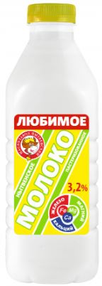 Молоко пастеризованное 3.2% 800мл бут Нытвенский МЗ БЗМЖ