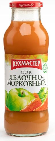 Сок КухМастер Яблочно-морковый 0.68л ст/б