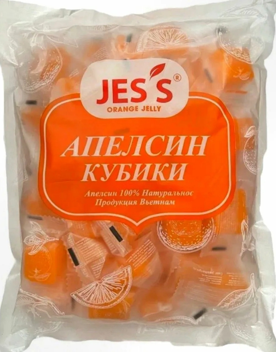 Апельсин кубики Джесс 500гр пакет