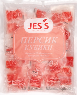 Персик кубики Джесс 500гр пакет