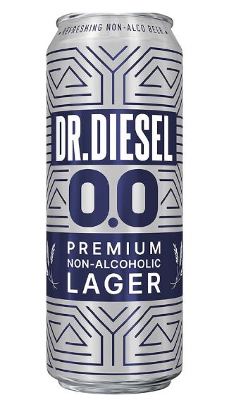Пиво Доктор Дизель Премиум Лагер б/а 0.0% 0.43л ж/б